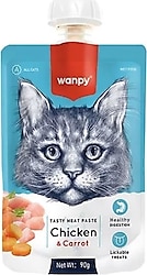 Wanpy Taze Tavuklu ve Havuçlu 90 gr Ezme Kedi Ödül Maması