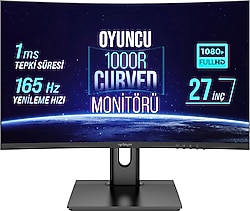 Warp WRP27-165-B 27" 1 ms Full HD Curved Oyuncu Monitörü