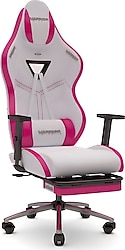 Warrior 1698B0518 Aragorn Blanc Pembe Ayak Uzatmalı Deri Oyuncu Koltuğu