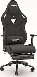 Warrior Aragorn Kumaş Ayak Uzatmalı Jet Black Oyuncu Koltuğu 1598B1110