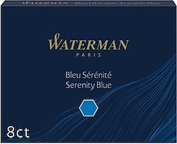 Waterman 8'li Dolma Kalem Kartuşu Mavi