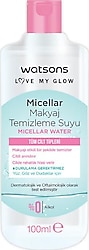 Watsons Micellar Tüm Cilt Tipleri için 100 ml Makyaj Temizleme Suyu