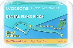 Watsons Floss Picks Nane Aromalı 50'li Kürdanlı Diş İpi