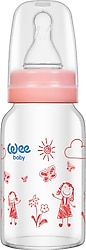 Wee Baby 770 Isıya Dayanıklı Cam Biberon 120 ml Pembe