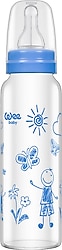 Wee Baby 772 Isıya Dayanıklı Cam Biberon 240 ml Mavi