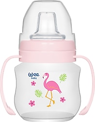 Wee Baby Akıtmaz Kulplu PP Antikolik 125 ml Pembe Bardak