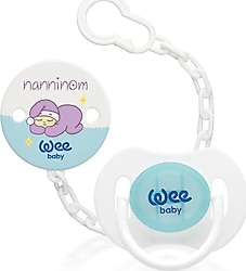 Wee Baby Nanninom Gece Emziği ve Emzik Askısı Seti