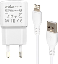 Weko WK-21437 10.5 W Lightning Kablolu Hızlı Şarj Aleti