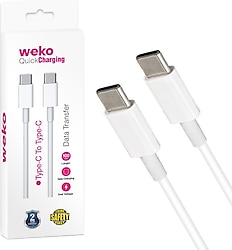 Weko WK-21444 1 m Type-C to Type-C Hızlı Şarj Kablou