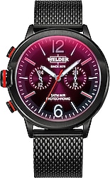 Welder Edge WWMD1014 Hasır Kordon Siyah-Pembe Erkek Kol Saati