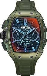 Welder W75 WRM2002-R Silikon Kordon Haki Erkek Kol Saati