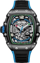 Welder W75 WRT1000 Siyah-Mavi Erkek Kol Saati