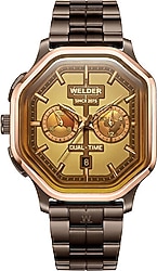 Welder WWRE1004 Çelik Kordon Kahverengi-Sarı Erkek Kol Saati