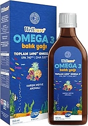 Wellcare Omega 3 Fish Oil Karışık Meyve Balık Yağı 150 ml
