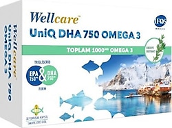 Wellcare UniQ DHA 750 Omega 3 30 Kapsül