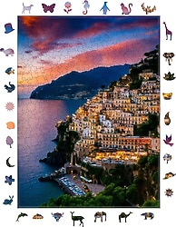 WePuzzleUp Amalfi Kıyıları 450 Parça Ahşap Puzzle