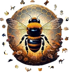 WePuzzleUp Arı 268 Parça Ahşap Puzzle