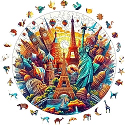 WePuzzleUp Dünya Şehirleri 252 Parça Ahşap Puzzle