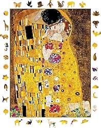 WePuzzleUp Gustav Klimt Öpücük 450 Parça Ahşap Puzzle