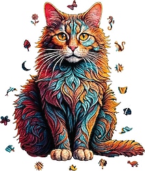 WePuzzleUp Kedi 250 Parça Ahşap Puzzle