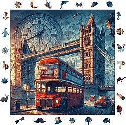 WePuzzleUp Londra 353 Parça Ahşap Puzzle