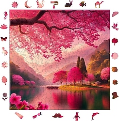 WePuzzleUp Sakura Huzuru 353 Parça Ahşap Puzzle