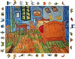 WePuzzleUp Van Gogh Arles'teki Yatak Odası 450 Parça Ahşap Puzzle