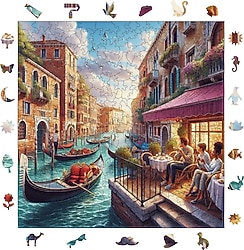 WePuzzleUp Venedik'te Öğleden Sonra 353 Parça Ahşap Puzzle