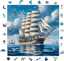 WePuzzleUp Yelkenli 353 Parça Ahşap Puzzle