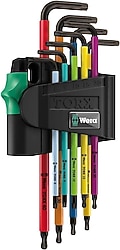 Wera 967/9 05073599001 SB Tork Renkli Alyan Anahtar Seti