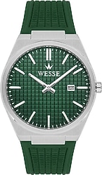 Wesse WWG210208 Silikon Kordon Yeşil-Gümüş Erkek Kol Saati