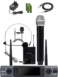 Westa WM-202HT Kablosuz El + Yaka Mikrofon Seti