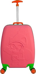 Wexta Şapkalı Kız Wx-412 Pembe Çocuk Valizi