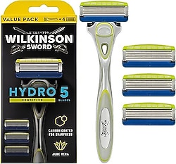 Wilkinson Sword Hydro 5 Sensitive Aloe Veralı 4 Yedek Başlıklı Tıraş Bıçağı