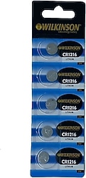 Wilkinson CR1216 3V 5'li Lityum Düğme Pil