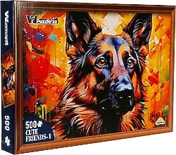 Witty Puzzlezz Alman Çoban Köpeği 500 Parça Puzzle