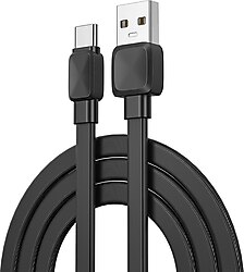 Wiwu Bravo Wi-C003 1 m Siyah USB to Type-C Hızlı Şarj Kablosu