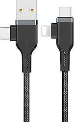 Wiwu Platinum PT06 30 cm 4in1 Hızlı Şarj Kablosu