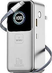 Wiwu Power Mega PM-501 15000 mAh Hızlı Şarj Powerbank