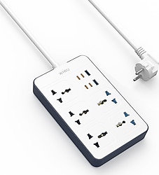 Wiwu Wi-S006 20 W GaN Tech Power Strip 11in1 2 m Akım Korumalı Priz