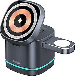 Wiwu Wi-W024 3 in 1 Kablosuz Şarj Aleti