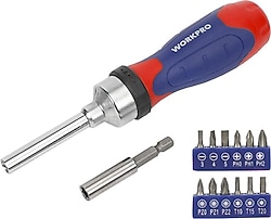 Workpro WP200524 14 Parça CR-V Cırcırlı Bits Tornavida Seti