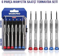 Workpro WP200549 6 Parça S2 Manyetik Saatçi Tornavida Seti