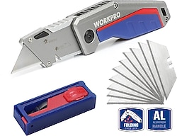 Workpro WP211012 Alüminyum Katlanır Maket Bıçağı