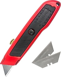 Workpro WP213005 Alüminyum Rötuş Maket Bıçağı + 3 Adet Yedek Bıçak