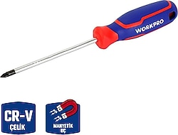 Workpro WP221035 PZ0x75 mm Cr-V Manyetik Tornavida