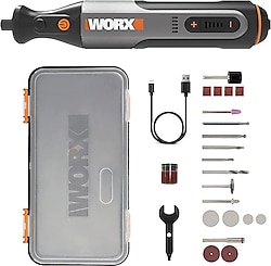 Worx WX106 Devir Ayarlı Kalem Tipi Gravür Makinesi + 21 Parça Aksesuar
