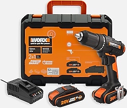 Worx WX108 20 V 2 Ah Çift Akülü Matkap