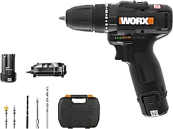 Worx WX121 12 V 2 Ah Çift Akülü Matkap + 5 Parça Aksesuar