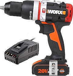 Worx WX354.9C 20 V Tek Akülü 2 Ah Darbeli Matkap